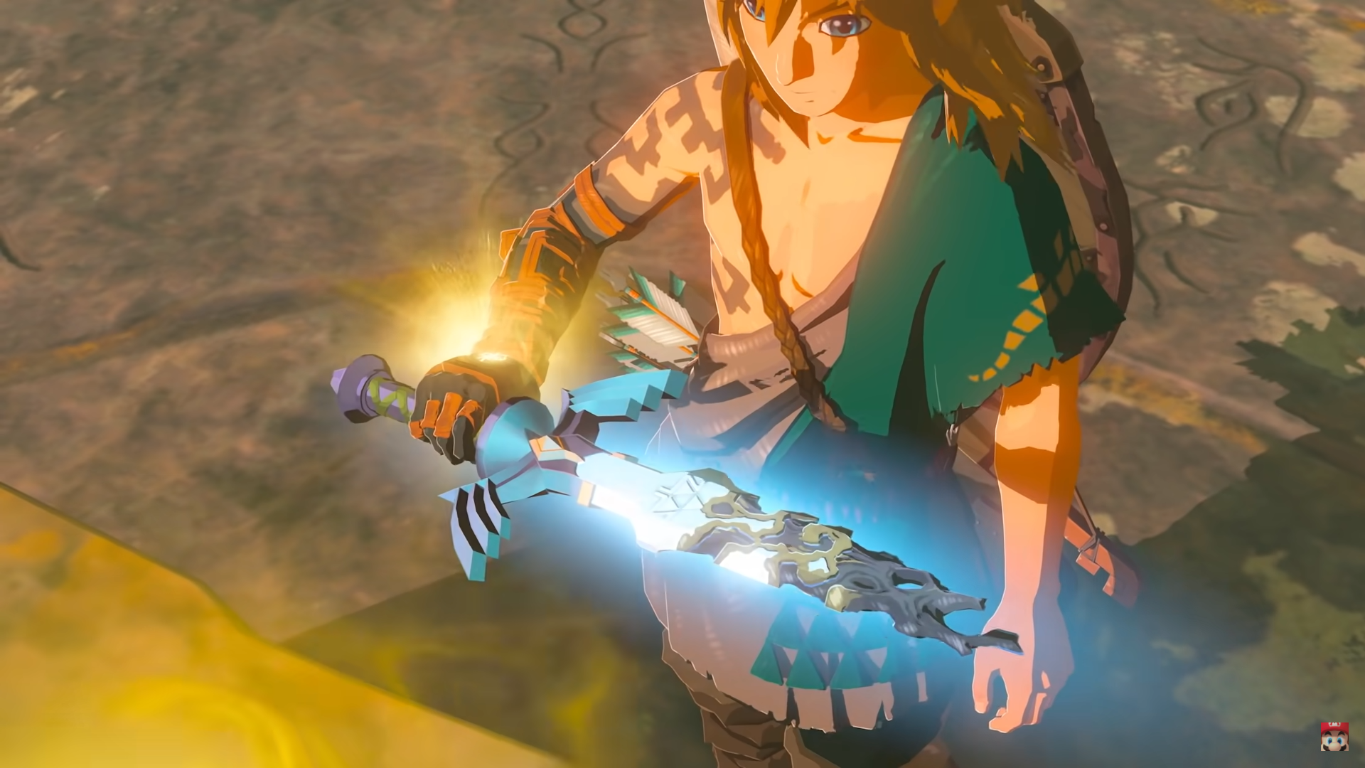 Link unveiling the Master Sword