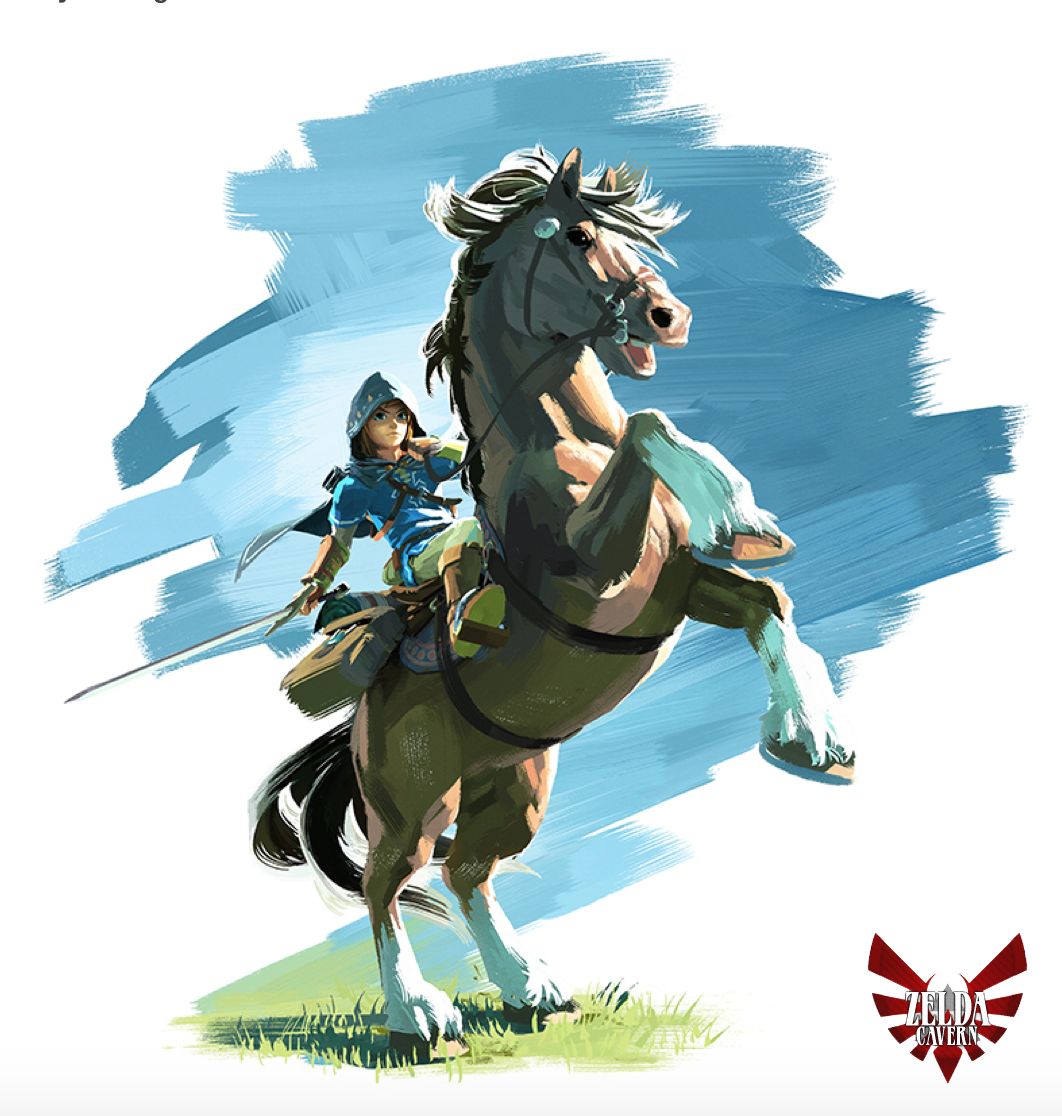Link mounting a horse - The Legend of Zelda Wii U / NX